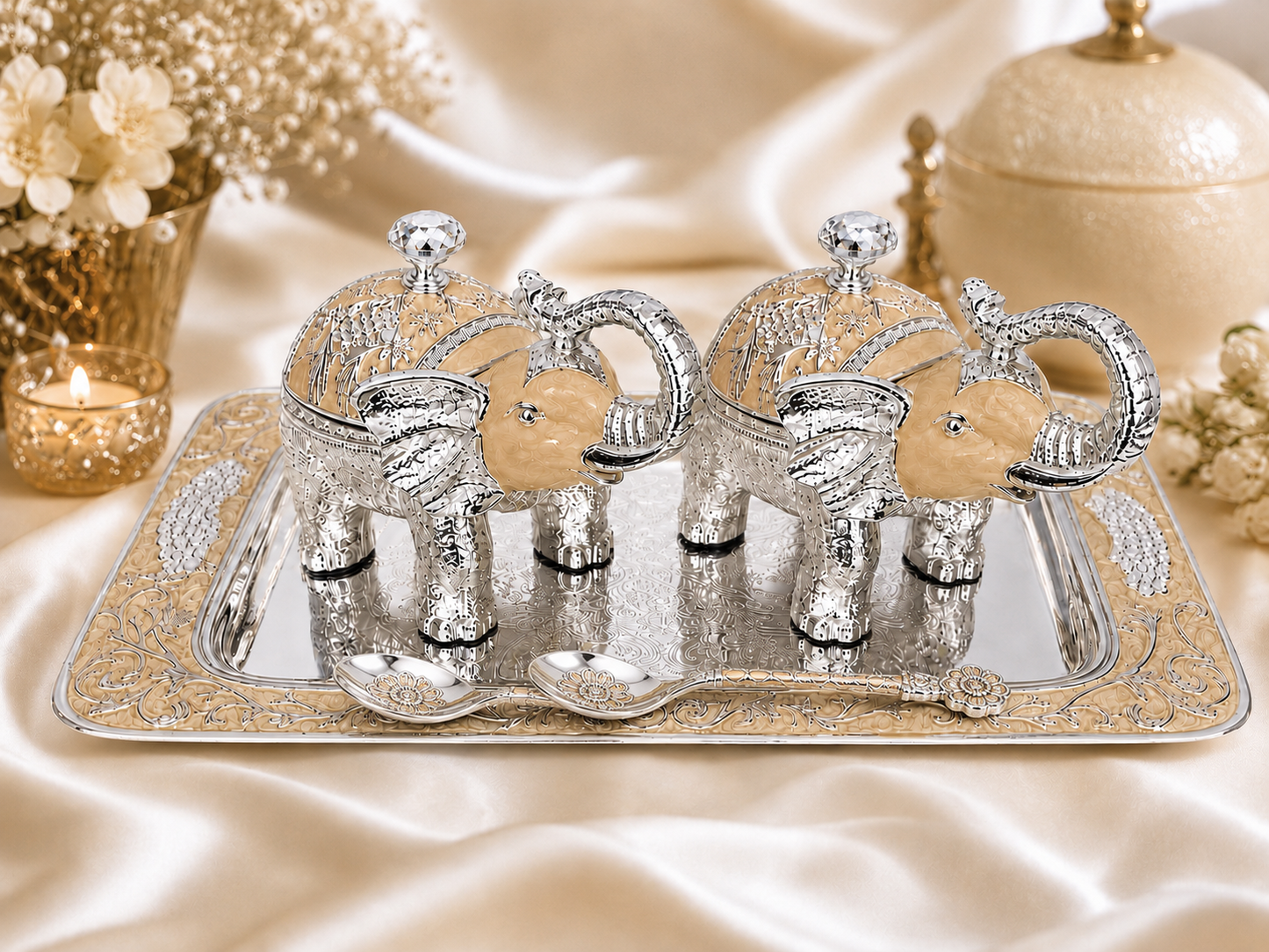 Elephant Body Sugar Pot Set