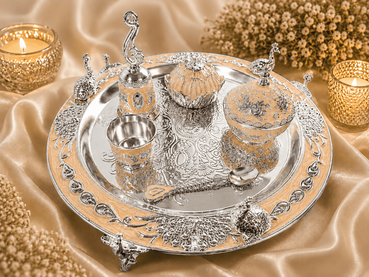 Royal Peacock Pooja Thali
