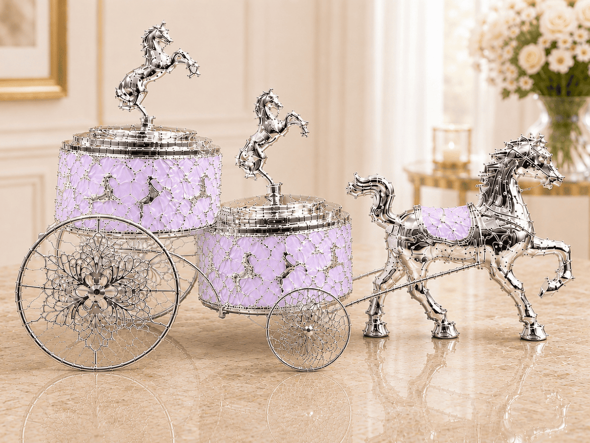 Horse Carriage with Two Bowls