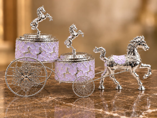 Horse Carriage with Two Bowls