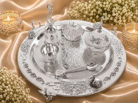 Royal Peacock Pooja Thali