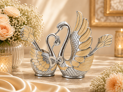 Swan Set with Spoons & Forks